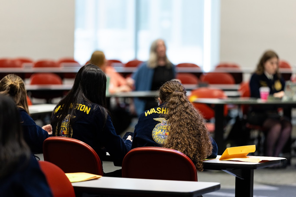 A group of Sedro-Woolley FFA students participate in activities and events during the Washington FFA State Convention at Washington State University in Pullman. Students represented Sedro-Woolley in competitions, leadership activities and workshops alongside FFA members from across the state.