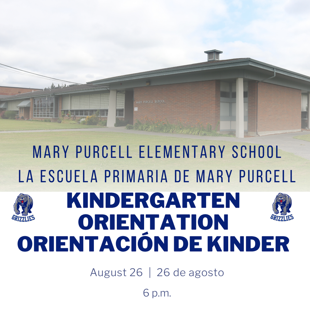 🍎 Families of incoming kindergarten students are invited to Kindergarten Orientation at Mary Purcell Elementary School on August 26 at 6 p.m. We look forward to helping families prepare for kindergarten.