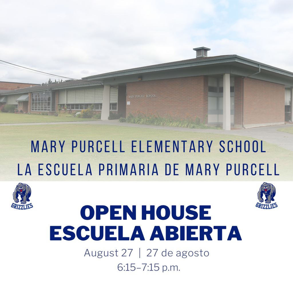 🏫 Mary Purcell Elementary School families are invited to Open House on August 27 from 6:15–7:15 p.m. We look forward to welcoming students and families before the first day of school.