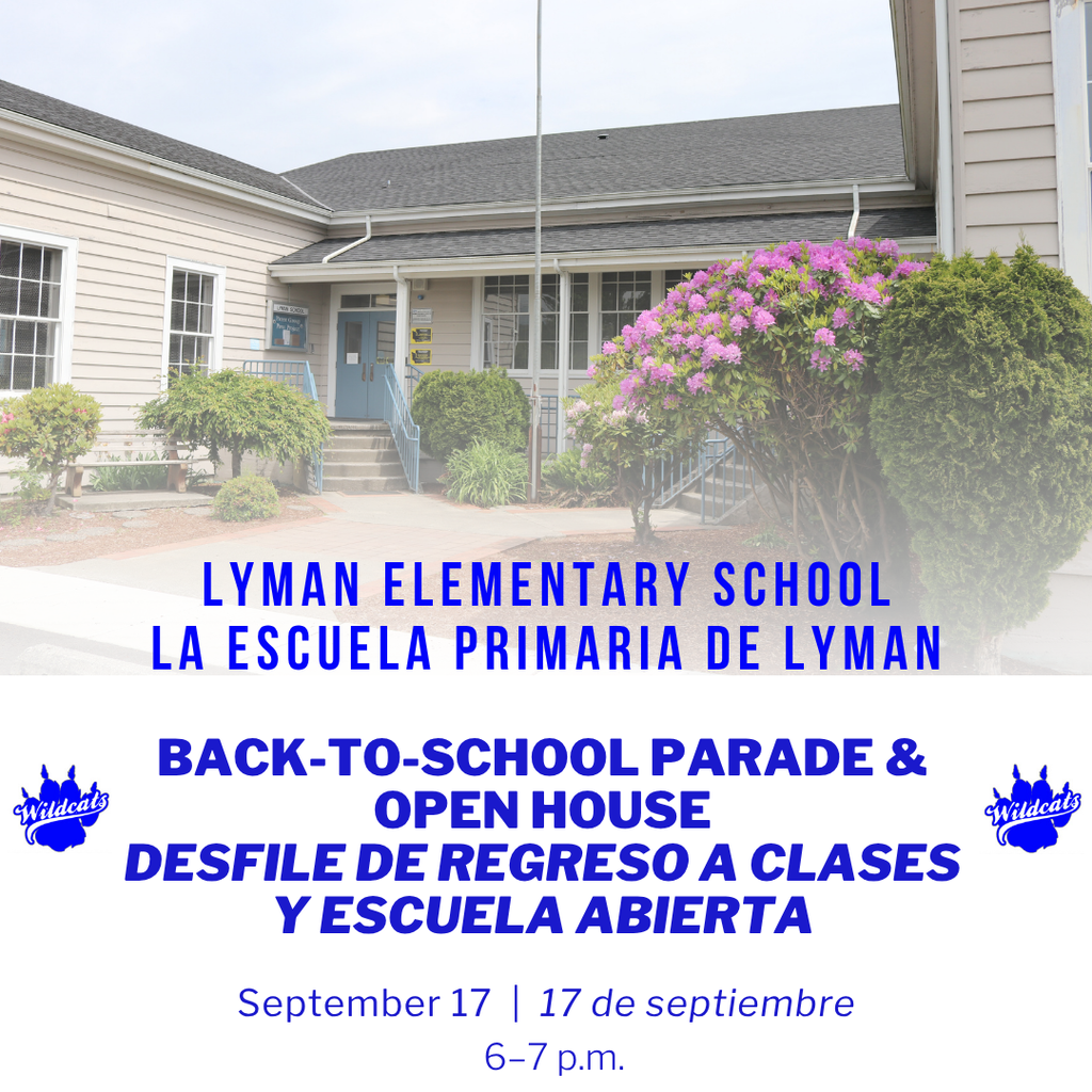 🎉 Lyman Elementary School families are invited to the Back-to-School Parade tonight, September 17, at 6 p.m., followed by Open House from 6:15–7 p.m.