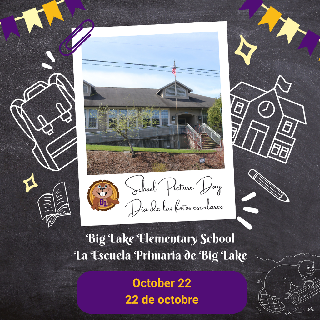 📸 Mark your calendar! Big Lake Elementary School Picture Day is October 22.
