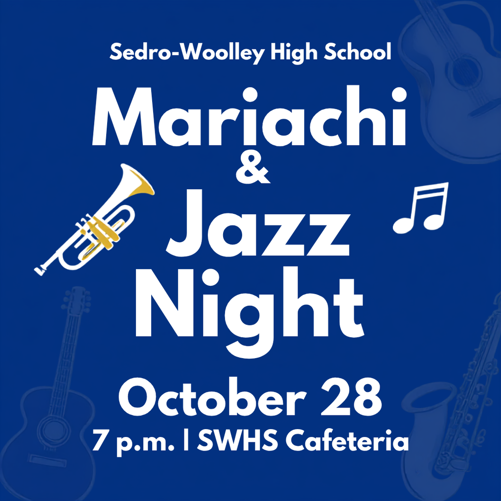 🎶 Join us October 28 at 7 p.m. for Mariachi and Jazz Night in the SWHS Cafeteria.