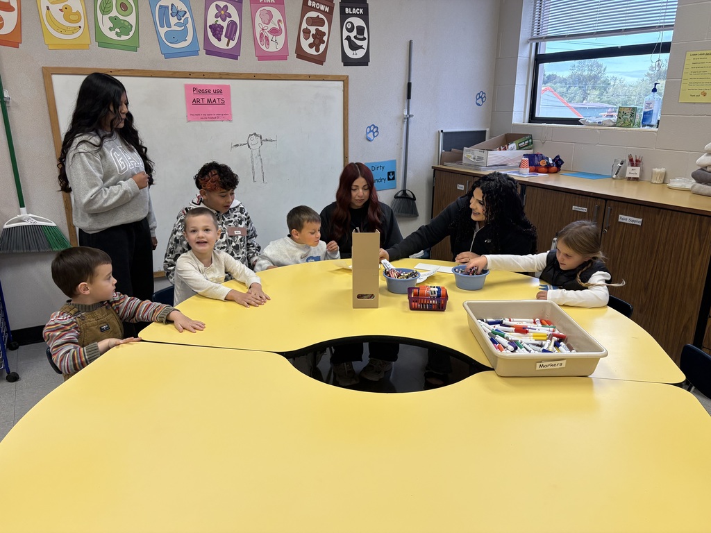 Preschool students and Sedro-Woolley High School Child Psychology students learn and play together at the Cubs Early Learning Academy.