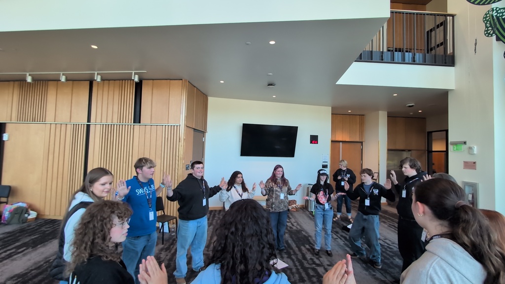 Sedro-Woolley High School and Cascade Middle School choir leaders participate in a choral leadership workshop at Inglemoor High School in Kenmore.