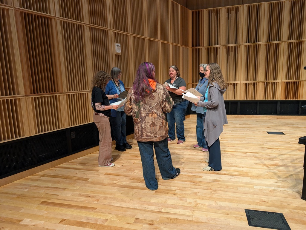Sedro-Woolley High School and Cascade Middle School choir leaders participate in a choral leadership workshop at Inglemoor High School in Kenmore.