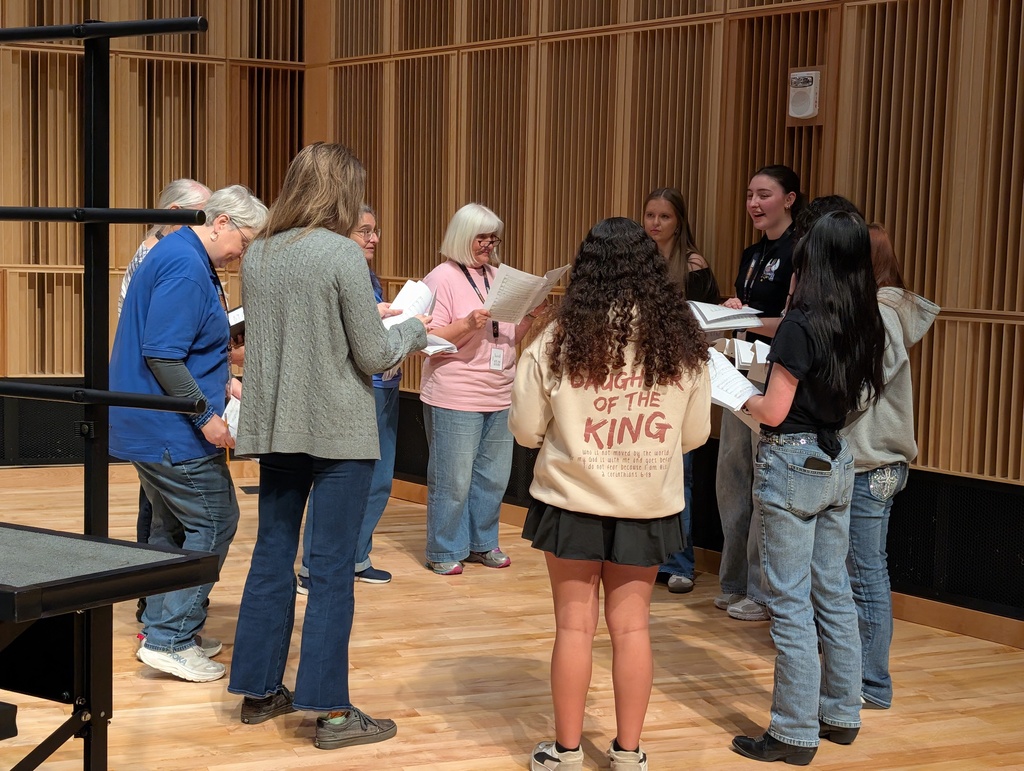 Sedro-Woolley High School and Cascade Middle School choir leaders participate in a choral leadership workshop at Inglemoor High School in Kenmore.