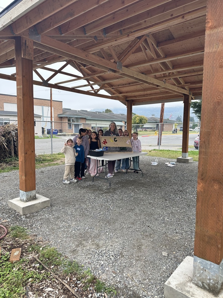 Central Elementary School students participate in activities with art and music teacher Mrs. Olberg during the first use of the Matt Mihelich Outdoor Classroom on October 7, 2026.