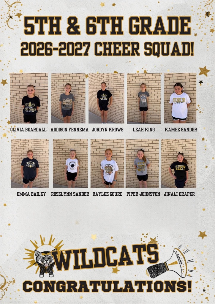 2026-27 5th & 6th grade Cheerleaders