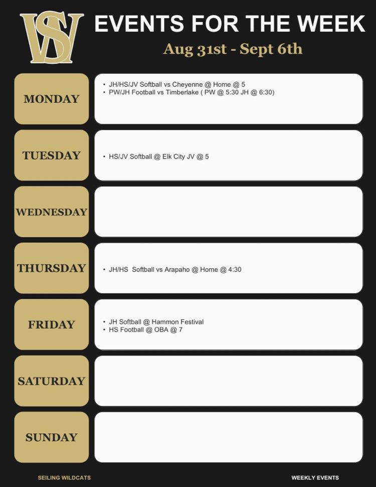 this weeks events