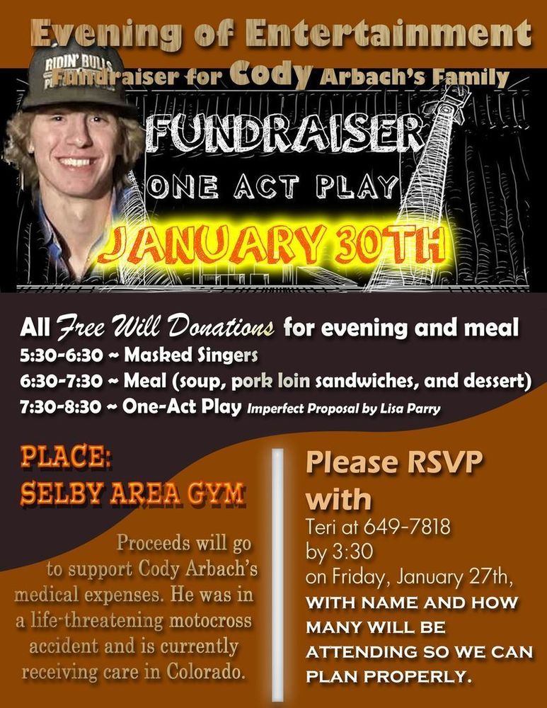 Fundraiser for Cody Selby Area School