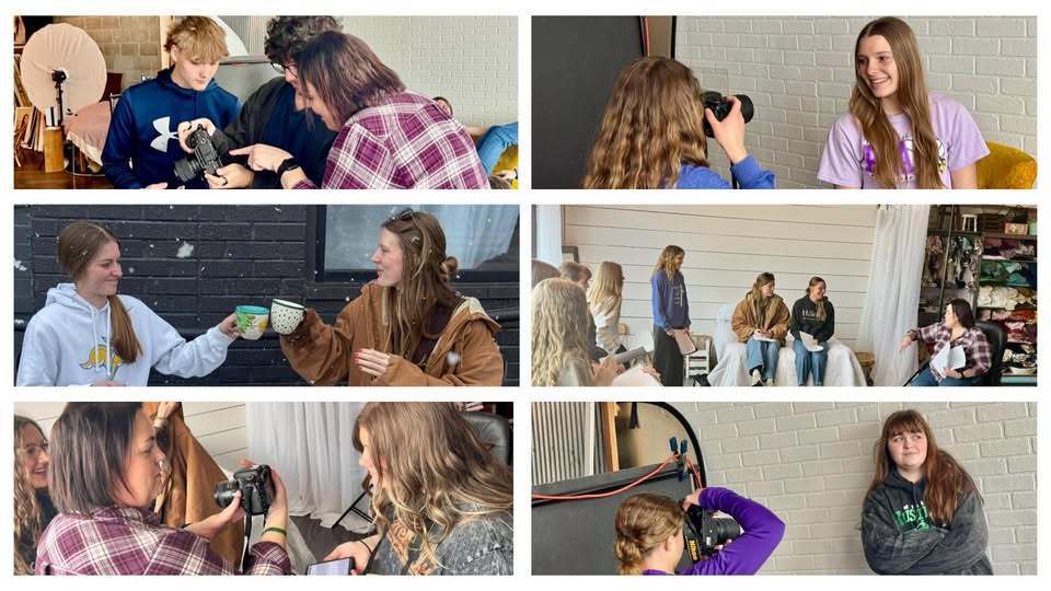 Photography Students visiting Corrina Beck Studio