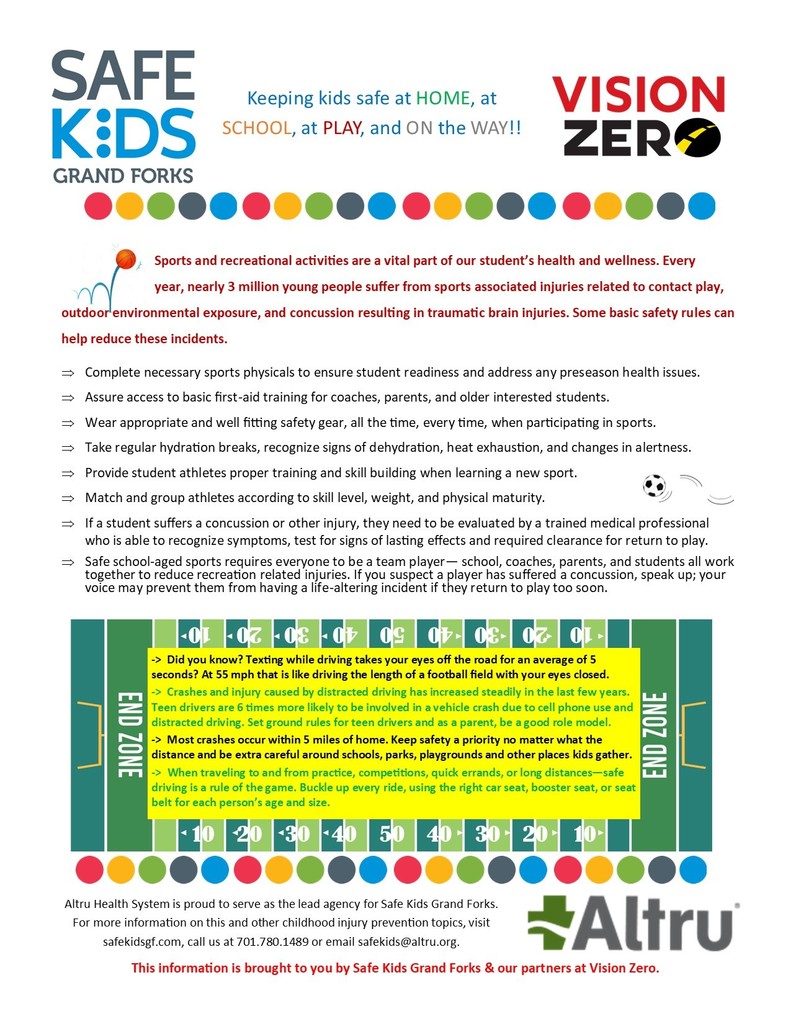 Healthy and Safe kids message.