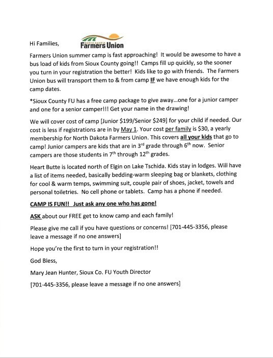 Farmers Union Activities