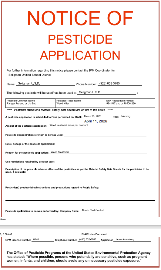 Pesticide Notification