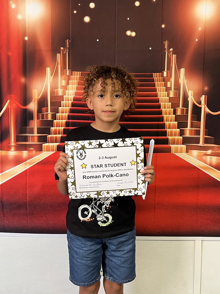 2-3rd Grade Student of the Month Roman Polk-Cano