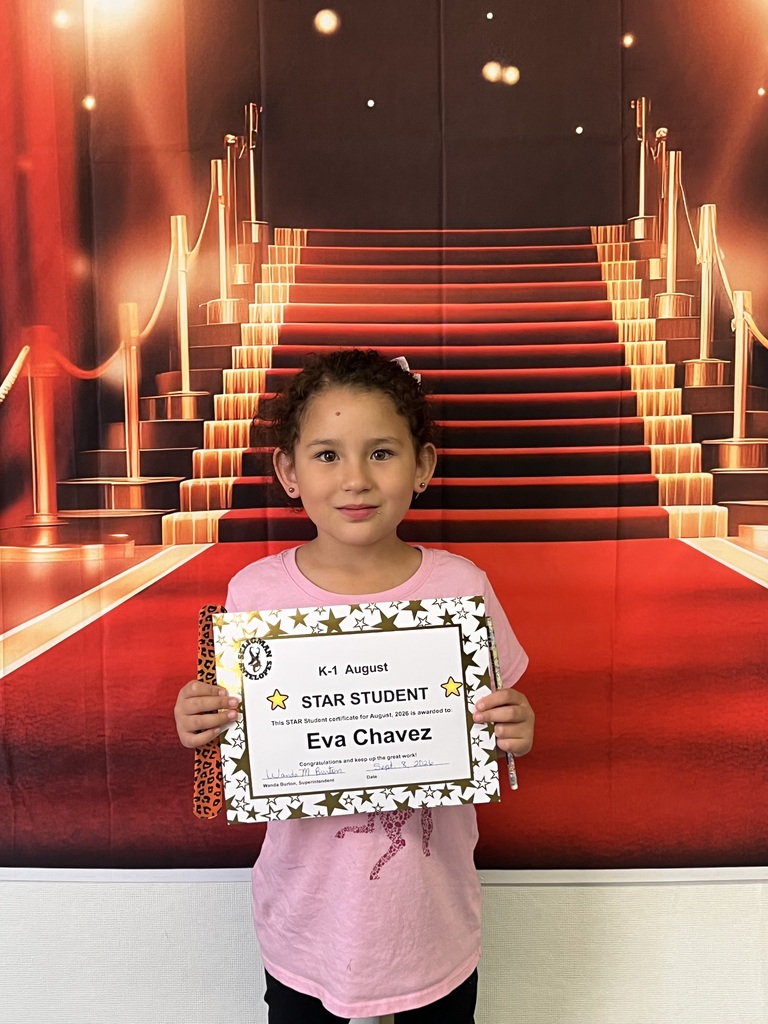 K-1 Student of the Month Eva Chavez