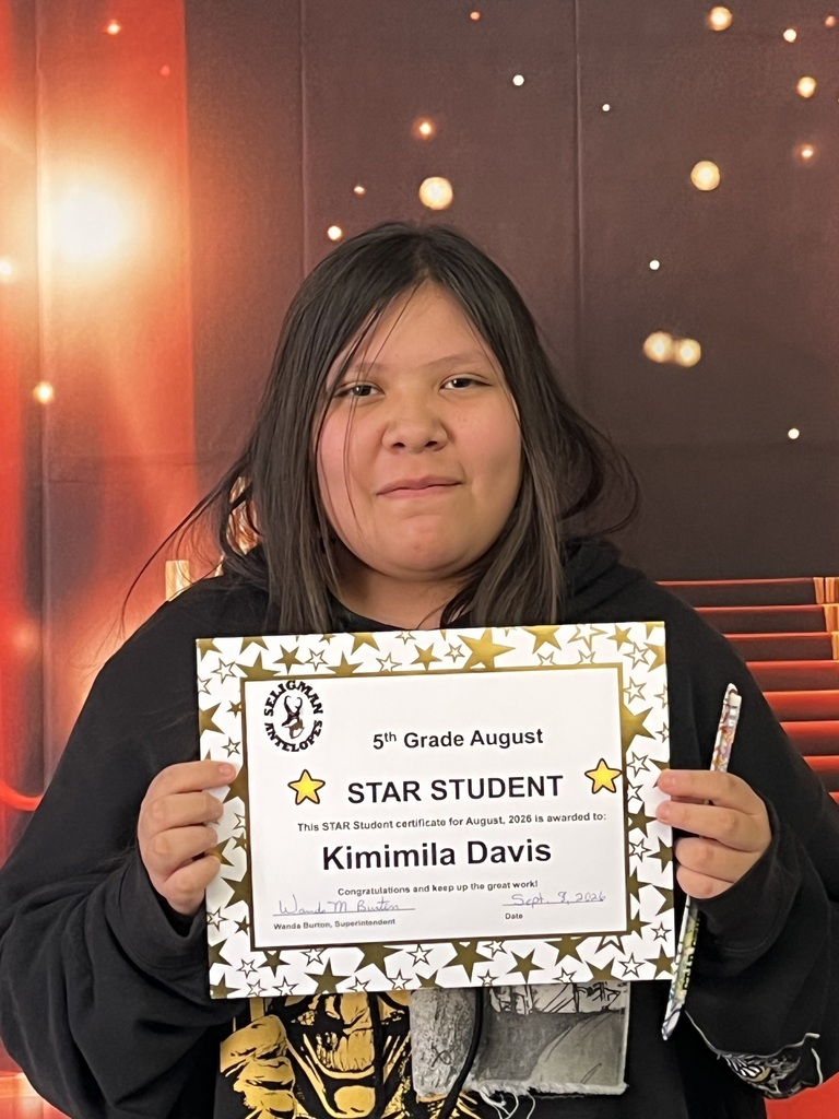 5th Grade Student of the Month Kimimila Davis 