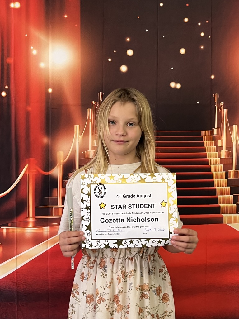 4th Grade Student of the Month Cozette Nicholson