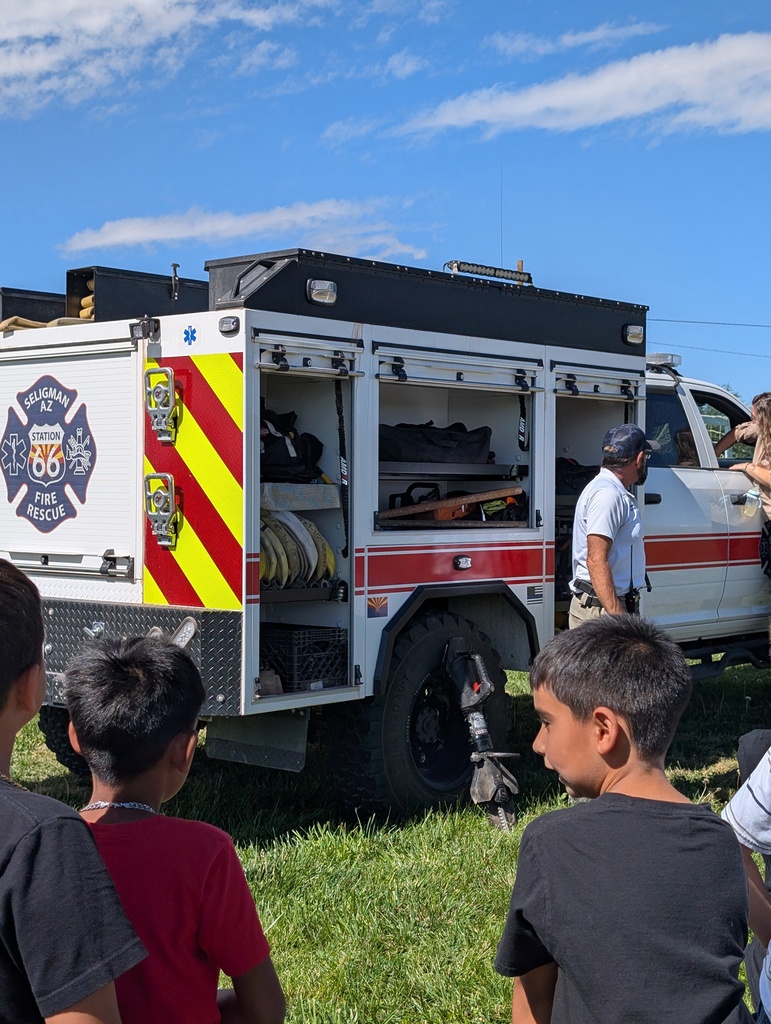 Students with First responders. 