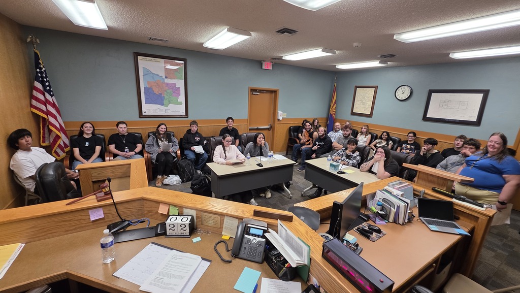 Mock trial at Seligman court house 