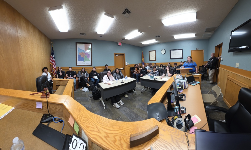 Mock Trial at Seligman court house. 