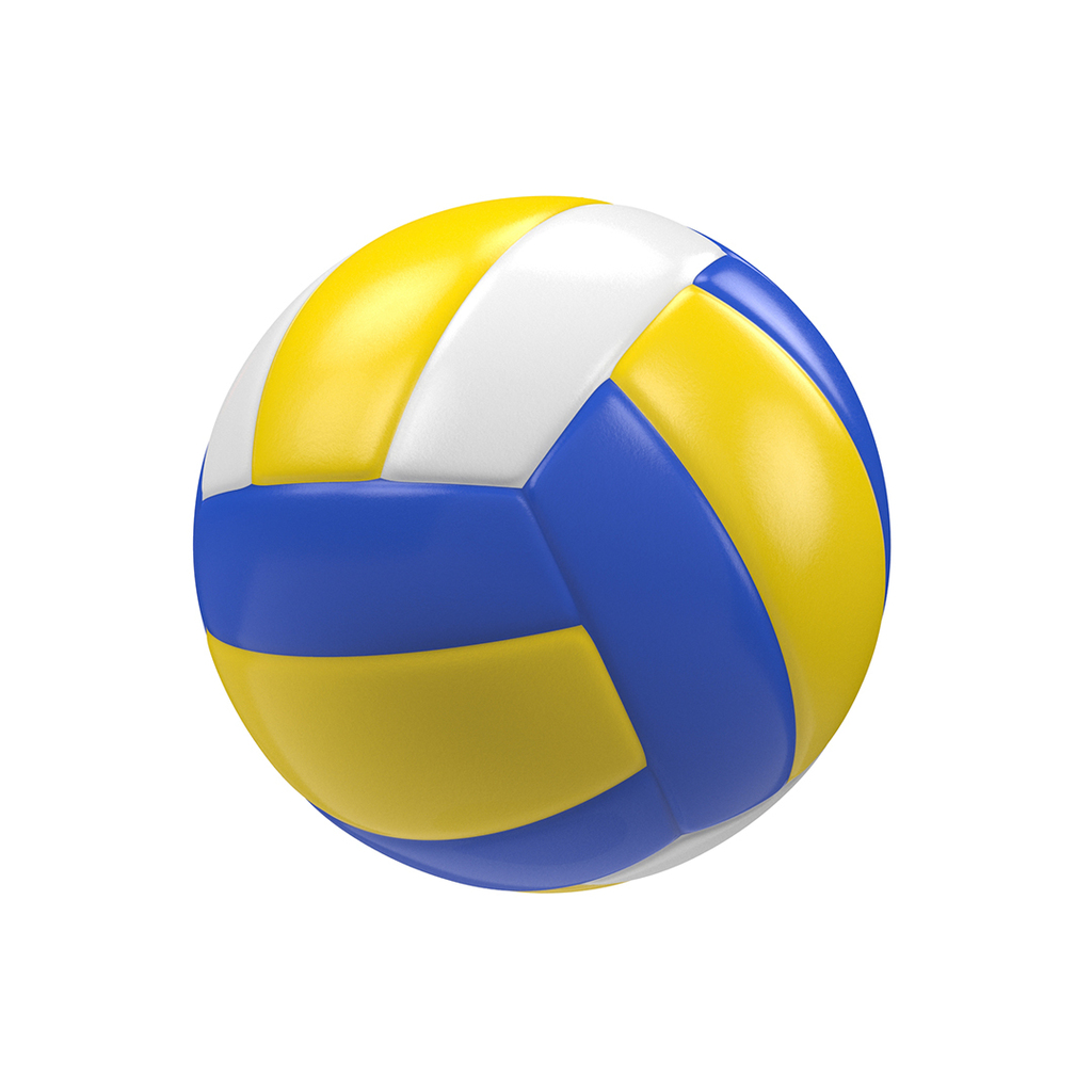 yellow blue white volleyball