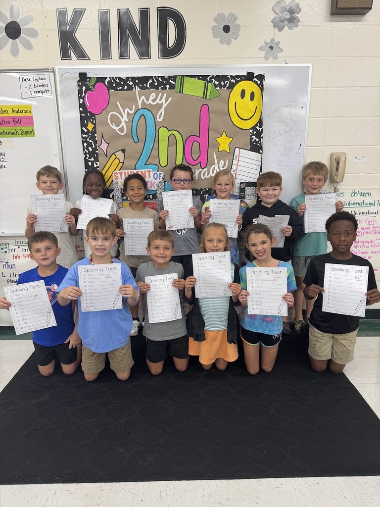 "🎉 Huge Congratulations to Miss Beth’s ELA Class! 🎉 You all rocked it with a 100 on the Unit 1, Week 1 Spelling Test"