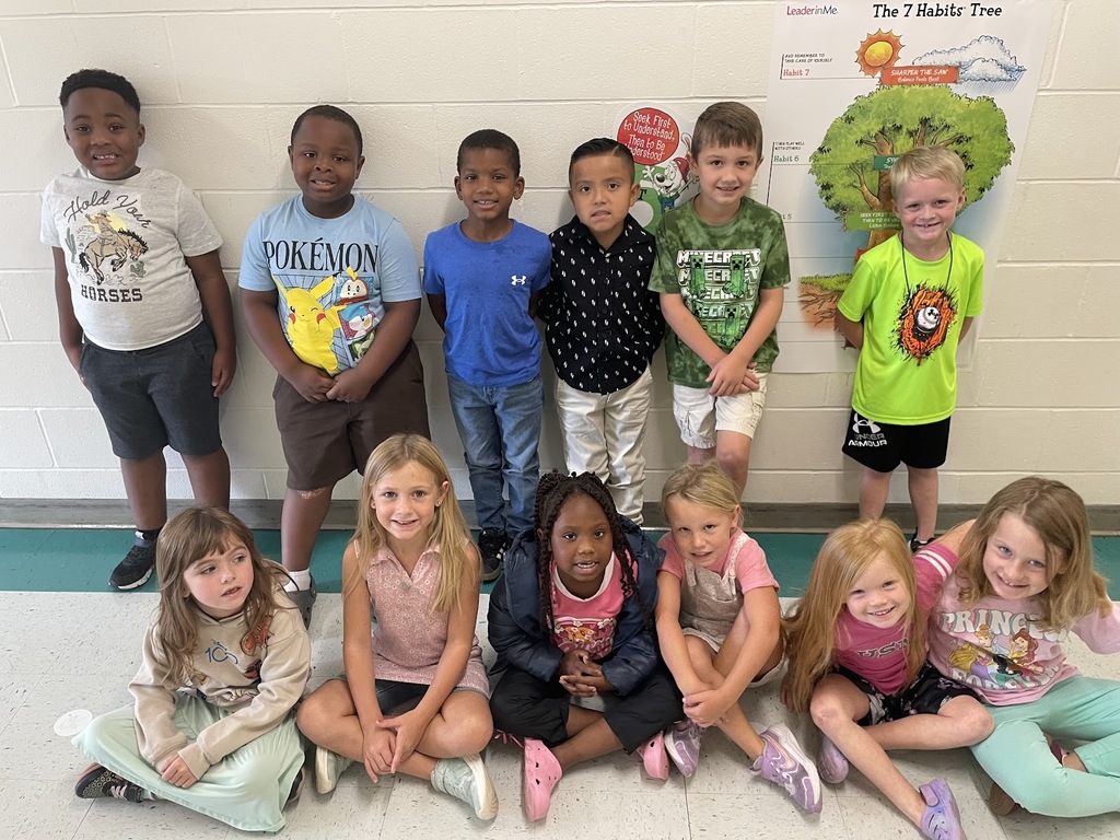 "Congratulations to Ms. Layne’s firsties for having 20 days of perfect attendance! Back row- Ethen, Greyson, Kamorion, Gerardo, Brycen and Cannon Front row- Evelyn, Mia, Kennedi, Samantha, Maddi, and Cami "