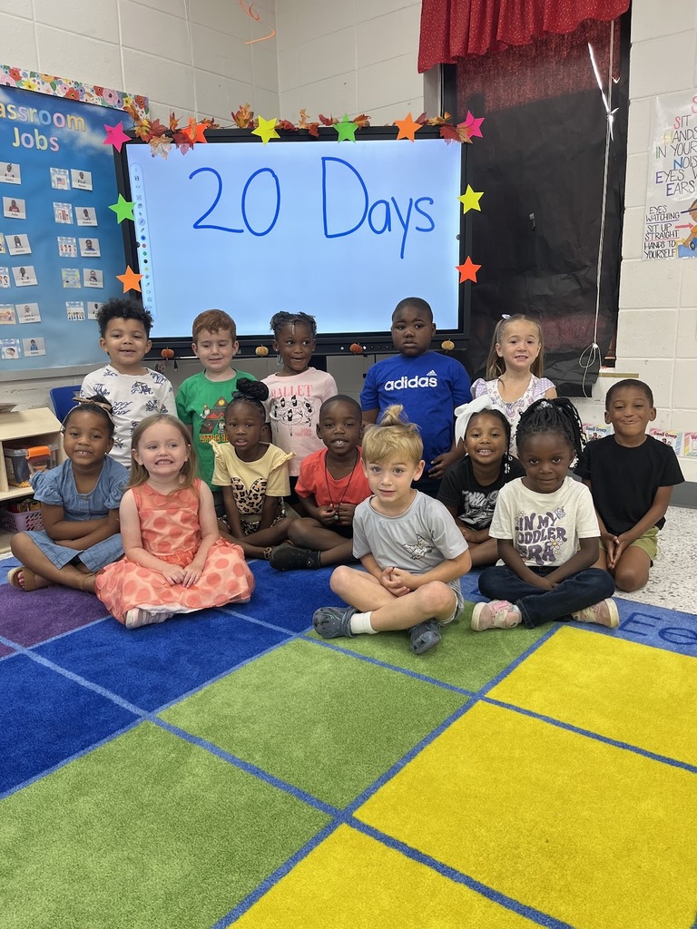 Mrs. Brooke and Ms. Saylor are so excited that everybody has been in school for at least 20 days. Thank you parents for getting your child to school so we can teach them!