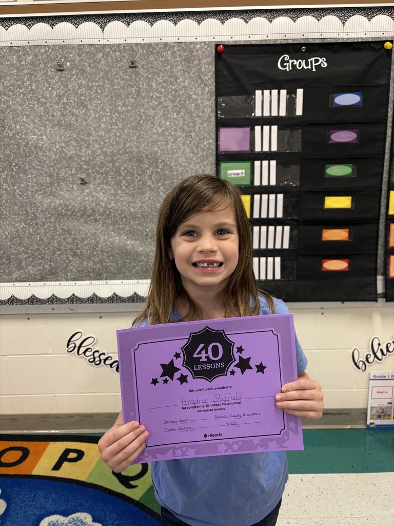 Mrs. Bowen would like to give Hendrix a "shout out" for completing 40 i-Ready lessons!