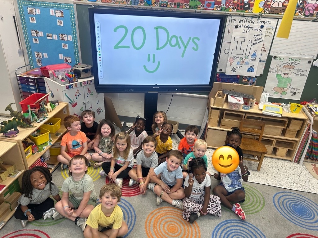 Ms. Hannah and Ms. Kaitlyn would like to give a shout out to our class for being at school for 20 days! Great job! Keep up the great work!