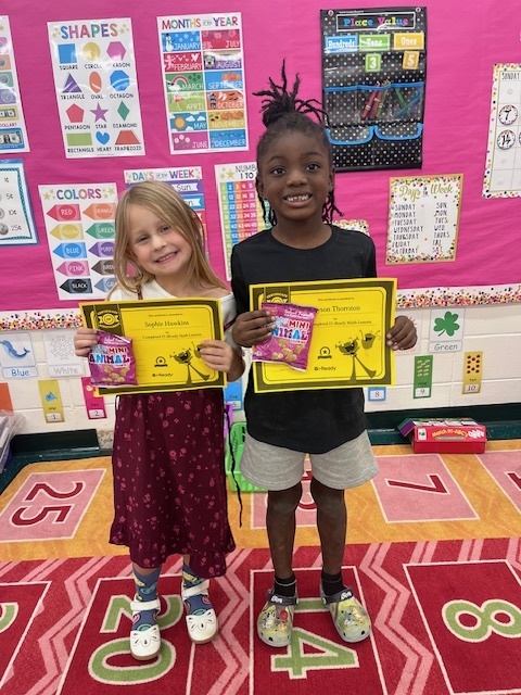 Miss Lizzy & Miss Katrina would like to give a Shout Out to Sophie and Tyson for passing 25 i-ready Math Lessons