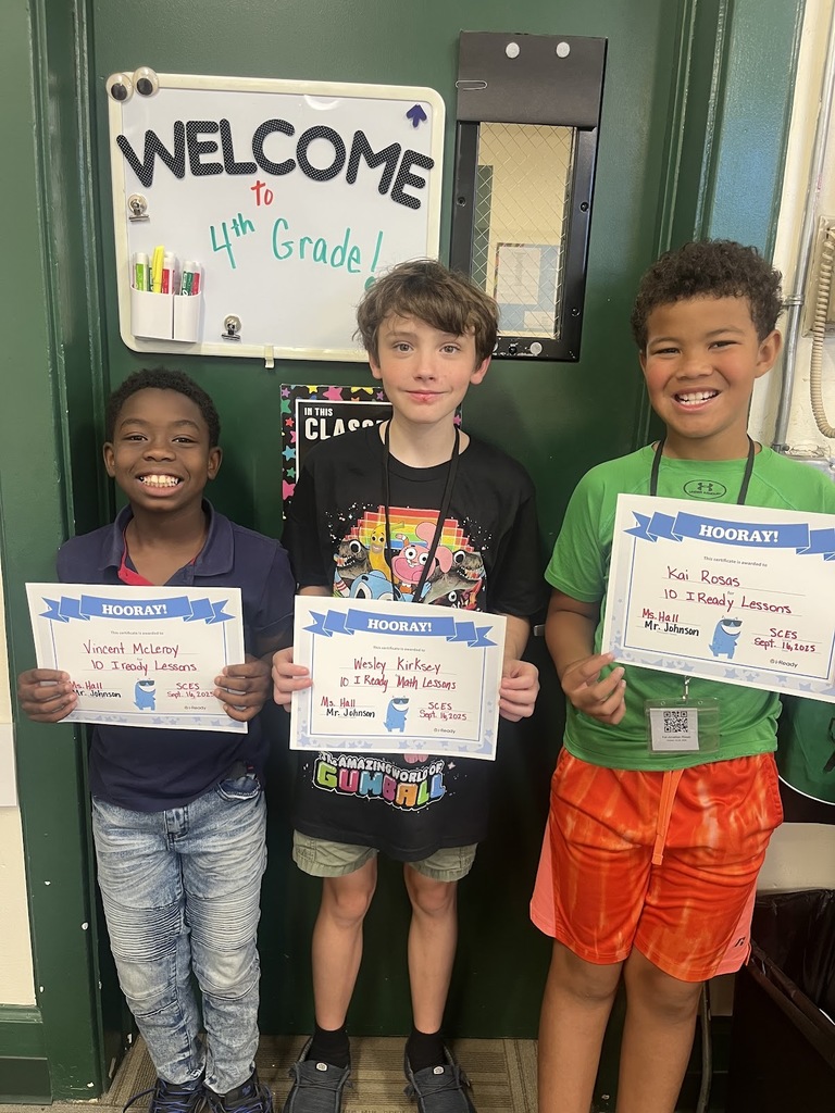 Ms. Hall wants to give a shout out to VIncent McLeroy, Wesley Kirksey, and Kai Rosas for completing 10 Iready Math Lessons. Awesome job boys!!