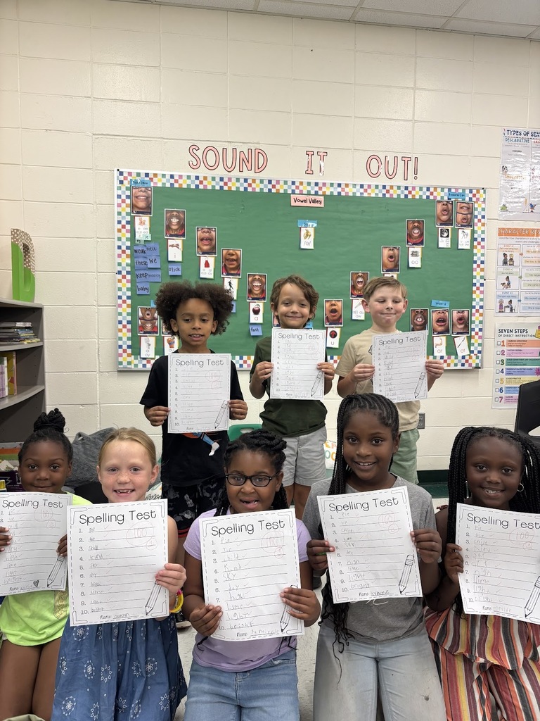Great job making a 100 on this weeks spelling test!