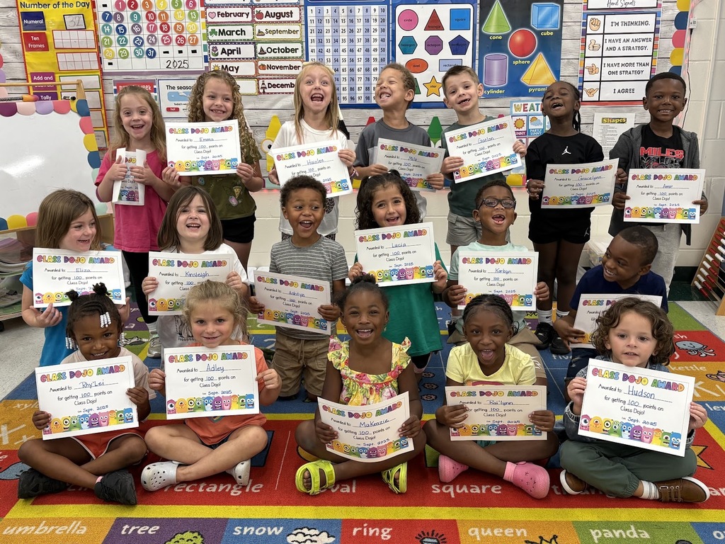 Ms. Armoray and Mrs. Michelle would like to give a SHOUT OUT to their class getting 100 dojo points for positive behaviors this semester. Keep up the good work.