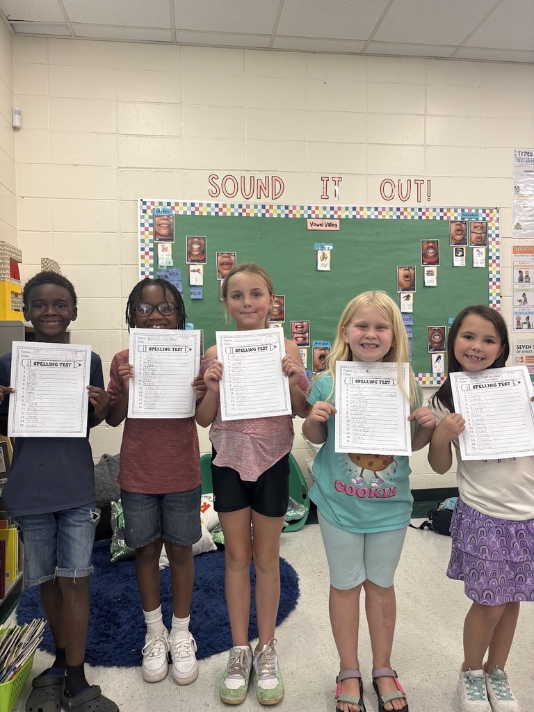 Great job making a 100 on the unit spelling test!