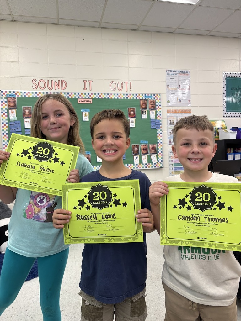 Great job passing 20 lessons on iReady. Keep it up!