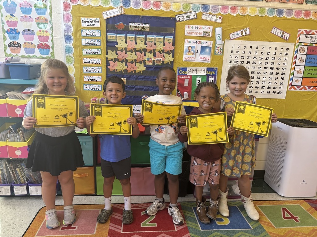 Mrs. Molly and Mrs. Katlyn would like to give a SHOUT OUT to Laney, Aldo, Kaeson, Kiing, and Autumn for passing 25 I-Ready Lessons. Keep up the great work!!