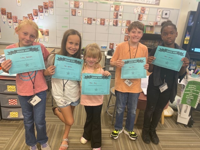 Congratulations to these students in Ms. Jodi's class for completing 25 lessons in iReady Reading!