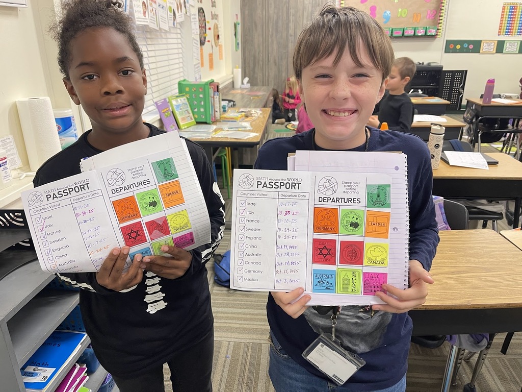 Congratulations to Noah and Jayce for being the first two students to complete Math Around the World!