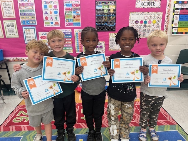 Miss Lizzy & Miss Katrina would like to give a Shout Out to Case, Jentry, Hilstin, Easton and William for passing 25 i-Ready math lessons!