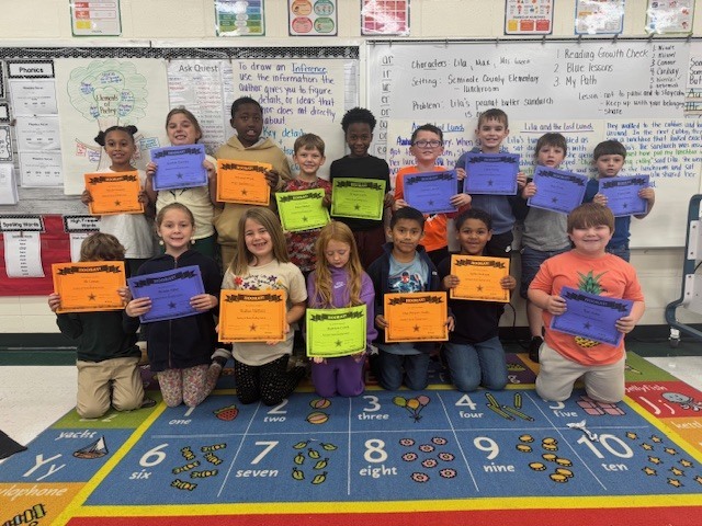 Congratulations to these students from Mrs. Beth Whitaker's ELA Classes. They have all passed 25 iReady Reading lessons for the year!