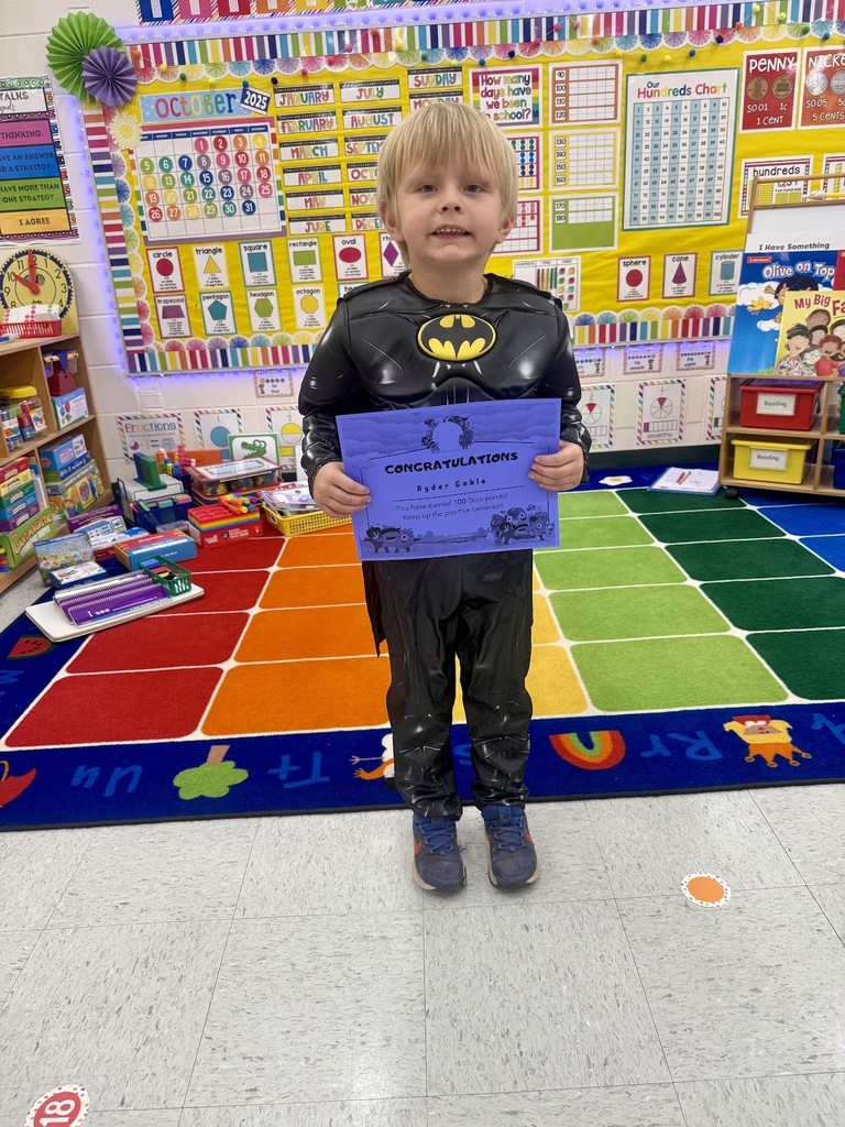 Miss Jodi Harper and Miss Jalee’ Conley would like to give a “SHOUTOUT” to Ryder Coble for earning 100 Dojo points. Great job!