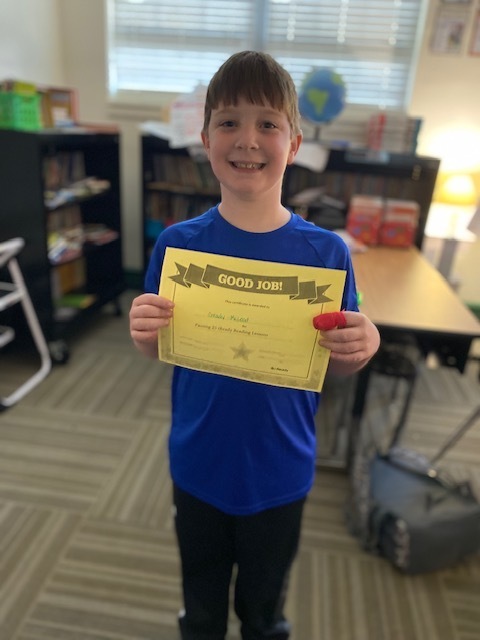 Congratulations to Grady mcLeod in Miss Jodi's class for passing 25 iReady Reading Lessons!