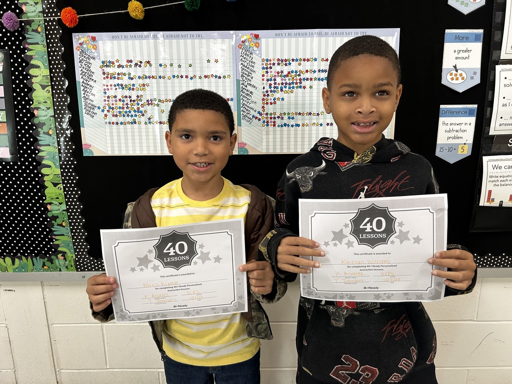 Ms. Keyla is proud of these students for reaching 40 i-Ready math lessons!