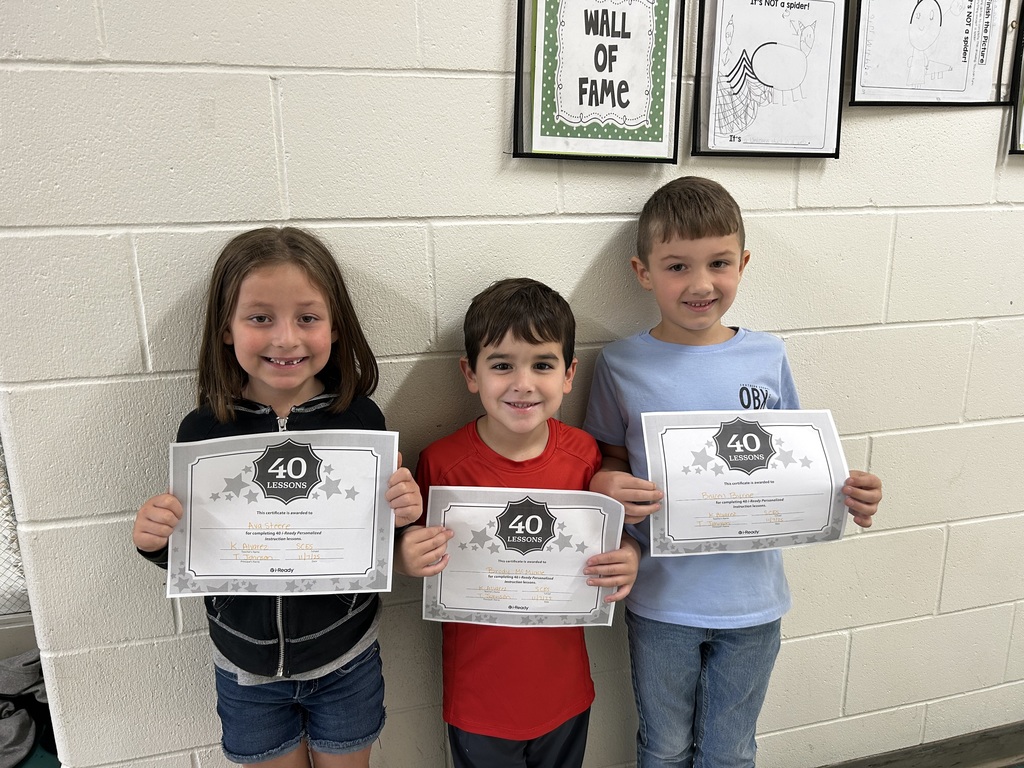 Ms. Keyla is proud of these students for reaching 40 i-Ready math lessons!