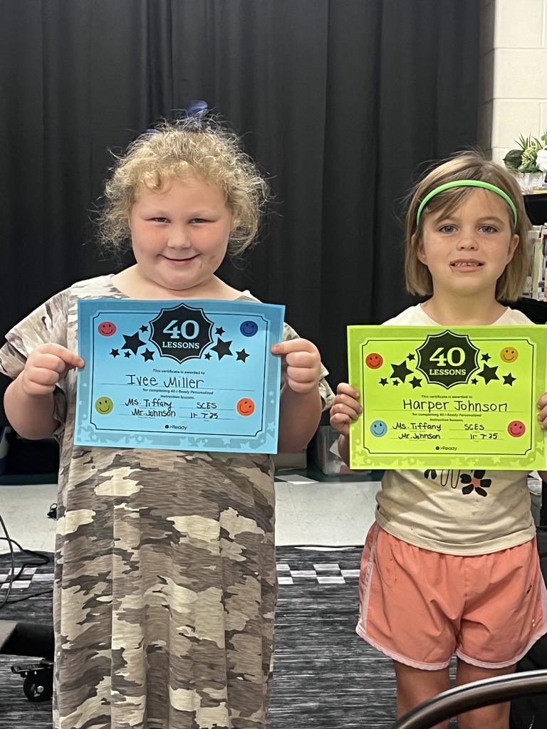 "Ms. Tiffany wants to give a shout out for these students passing g 40-70 I-Ready lessons! Keep up the hard work!!! Not pictured for passing 40 lessons: Easton Gingery and Fulton Davis"