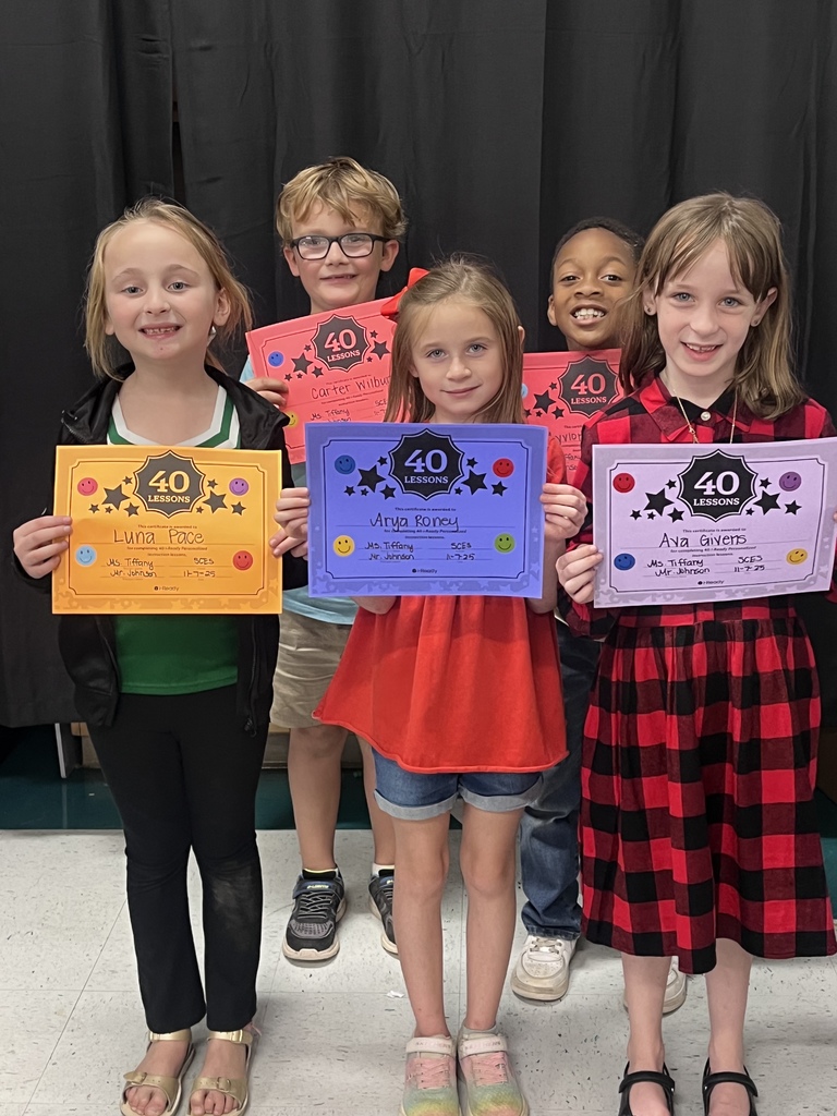 "Ms. Tiffany wants to give a shout out for these students passing g 40-70 I-Ready lessons! Keep up the hard work!!! Not pictured for passing 40 lessons: Easton Gingery and Fulton Davis"