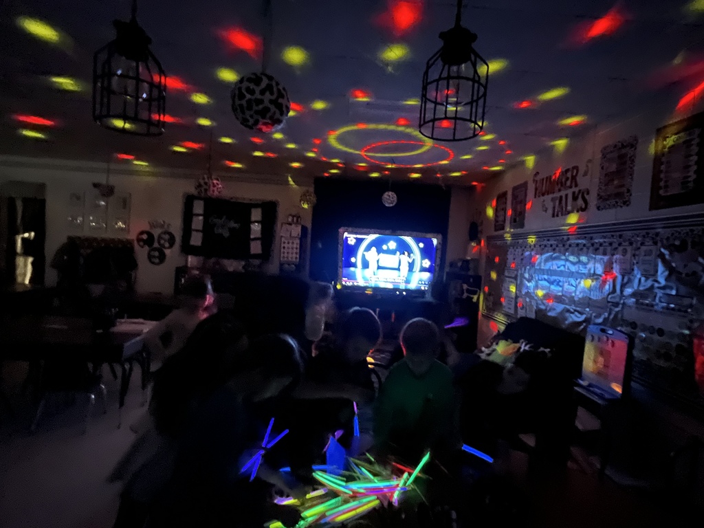 "Ms Tiffany would like to give her math classes a shout out for making one hundred 100s on I-Ready!!! They celebrated with a glow Dance party!!!"