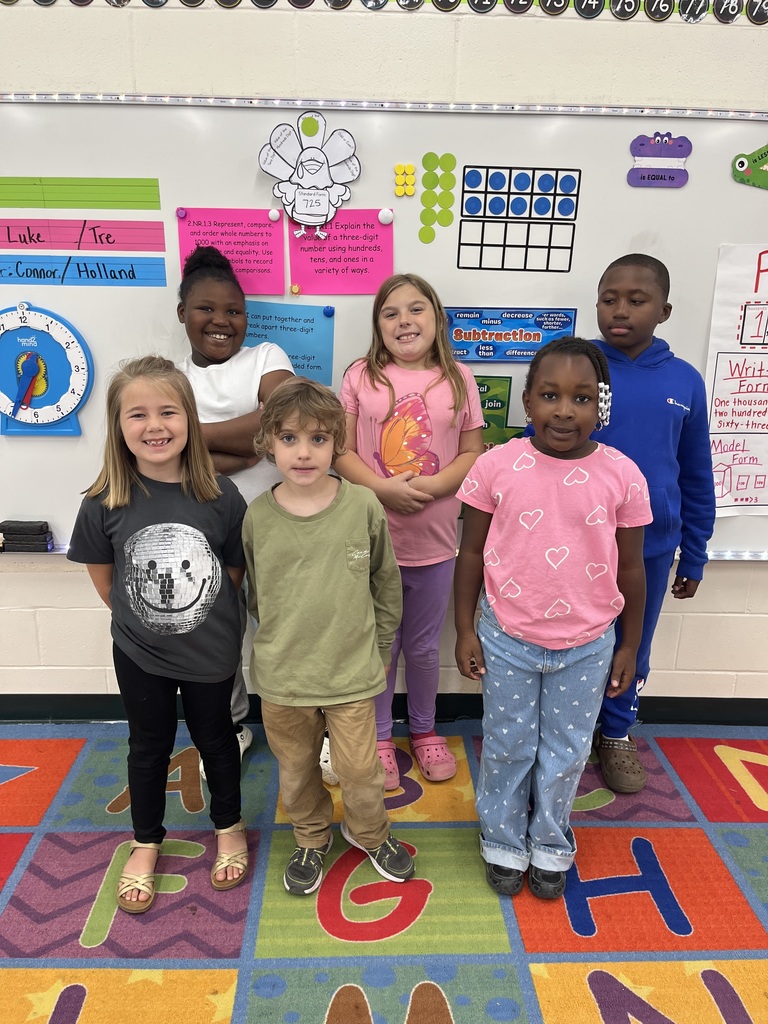 Congratulations to these students in Miss Hannah’s Math classes for making a 100 on their Unit 2 test! Great job! 